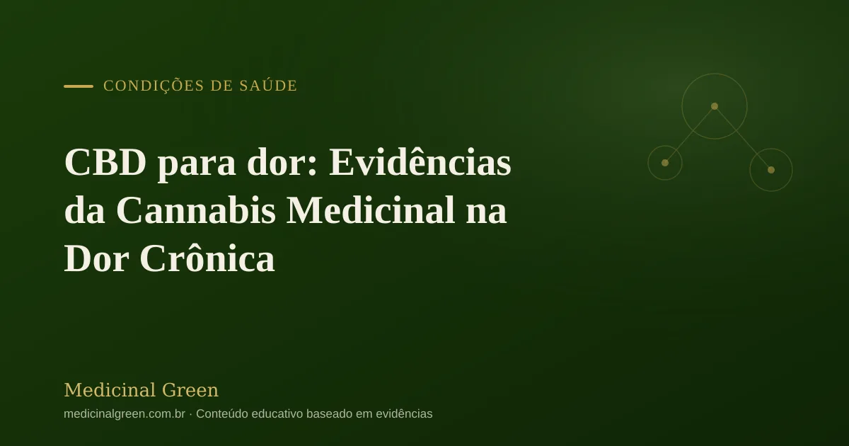CBD para dor: Evidências da Cannabis Medicinal na Dor Crônica