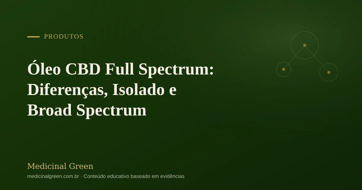 Óleo CBD Full Spectrum: Diferenças, Isolado e Broad Spectrum