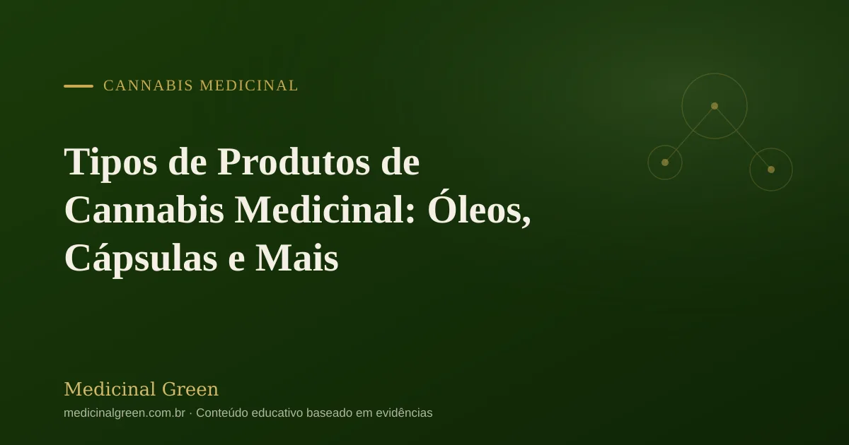 Tipos de Produtos de Cannabis Medicinal: Óleos, Cápsulas e Mais